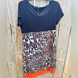 Tiana B women’s animal print stretchy dress size 10